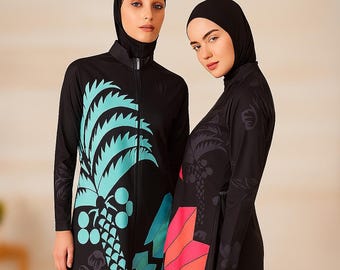 Modest Swimwear Burkini for Women – 3-Piece Full Coverage Swimsuit with Hijab – Quick Dry & UV Protection