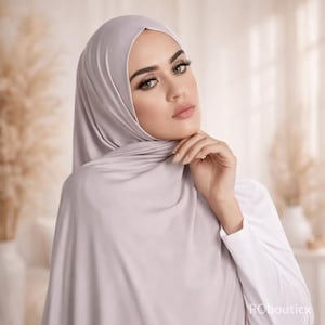 Jersey-Modal-Baumwoll-Hijab, weicher Stretch-Muslim-Schal, 170 x 60 cm lang, schlichter Hijab, atmungsaktives islamisches Kopftuch, einfarbiger Alltags-Hijab – 10 Farben