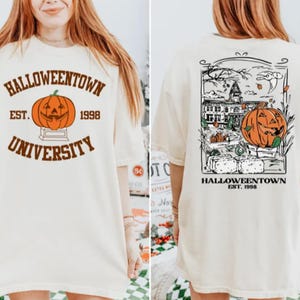 Comfort Colors® Vintage Halloweentown 1998 Tshirt, 2 Side Halloweentown University Shirt, Fall Tee, Halloweentown Tee, Halloween Retro Shirt
