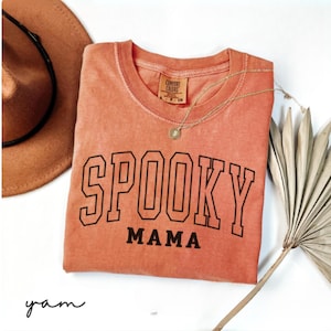 Comfort Colors Spooky Mama Halloween Shirt: Soft Cotton