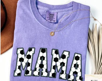 Comfort Colors Soccer Mama Shirt, Soccer Season Mom Tee