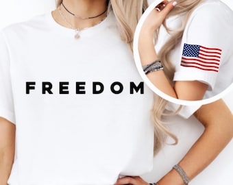 Frihet USA-flaggan T-shirt