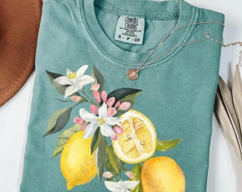 Comfort Colors Vintage Lemon Graphic Tee: Retro Summer Shirt