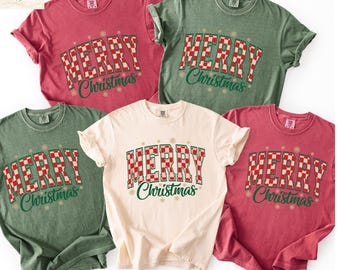 Comfort Colors Merry Christmas T-Shirt: Ultra-Soft Crewneck