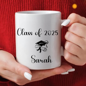 Custom College Graduation Mug: Class of 2025 Gift