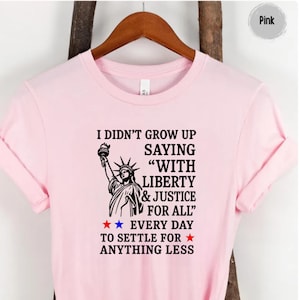 Liberty and Justice For All Shirts Human Rights TShirt 4th of July Equality Sweatshirt Resist DEI Tee Shirts Pledge Of Allegiance Shirt