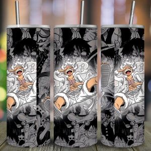 One Piece Luffy 20oz Tumbler Wrap PNG