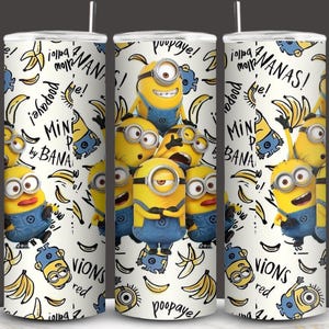 Cartoon Characters 20 oz Skinny Tumbler Sublimation, Cartoon 20oz Tumbler Png, Movies Characters Straight and Taper Tumbler Wrap