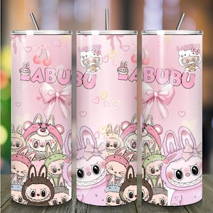 Trendy Cartoon 20oz Skinny Tumbler wrap PNG