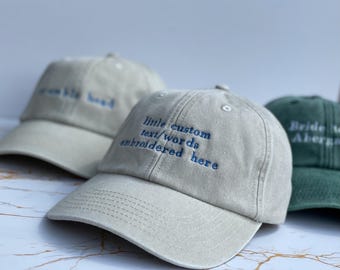 Custom Embroidered Vintage Cap: Personalized Washed Cotton Dad Hat