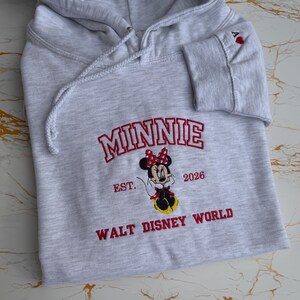 Mickey and Minnie Couple Embroidered Sweatshirt - Minnie Mouse Hoodie -Disney Matching Sweatshirt - Couple Disney Jumper With Initials image 5