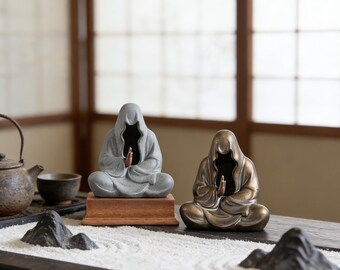 Zen Faceless Buddha Incense Burner | Meditation Backflow Incense Holder | Spiritual Gift for Yoga & Zen Lovers | Zen Meditation Decor
