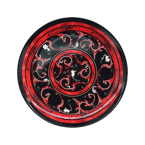 Handcrafted Resin Serving Tray: 7&quot; Round Decorative Breakfast Tray