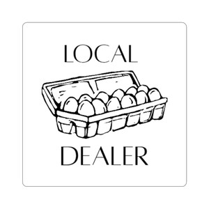 Revendedor local de ovos - Adesivos recortados, decalque de vinil engraçado para caixa de ovos, presente para amantes de feiras livres, adesivos para laptop, decoração peculiar para casa