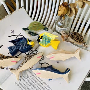 Shark Claw Clips, WhalesClaw Clip,sea turtle Claw Clip,ocean catching Claw Clip, Acetate Hair Clips,Fashion Claw Clip,Creative Claw Clip
