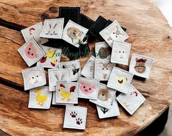 embroidery felt farm memory game/farm/memory game/felt/embroidery machine