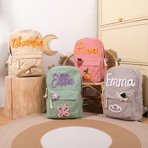 Sac à dos personnalisé pour tout-petit, sac à dos d'école, cadeau de rentrée, cadeau pour la maternelle, cadeau de fleuriste, cadeau pour les enfants, préscolaire, sac pour enfant