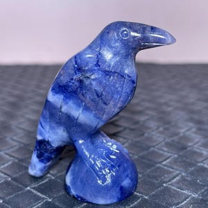 1.9&quot;Natural sodalite skull ,Bird skull,Quartz crystal,Home Decoration,Crystal hummingbird Crystal healing,Crystal gifts 1x