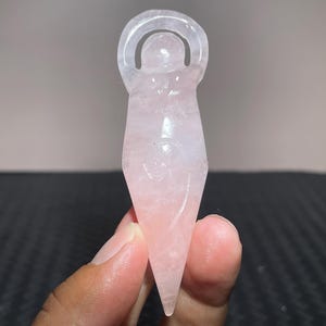 2.8"Natural Pink quartz skull,Dancing Girl skull,Quartz crystal,Home Decoration,Crystal dancer,Crystal healing,Crystal gifts 1x