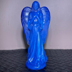 3.9&quot;Blue Opal quartz skull,Angel skull,Quartz crystal Angel skull,Hand carved,Home Decoration,Crystal healing,Crystal gifts 1x