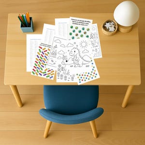 Pacchetto di attività matematiche stampabili - 9 calcoli CP/CE1 (addizione, sottrazione, moltiplicazione) + 5 pagine da colorare + 3 supporti plastificabili - PDF A4