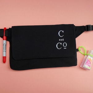 Wedding Event Planner Fanny Pack, Company Logo Hip Bag, Custom Business Belt Bag Utility, Belted Organizer Pouch