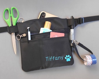 Vet Tech Hip Bag, Waterproof Fanny Pack, RN Nurse Organizer, Pocket Beltbag Customized, Scrub Pouch, Veterinary Gift Idea