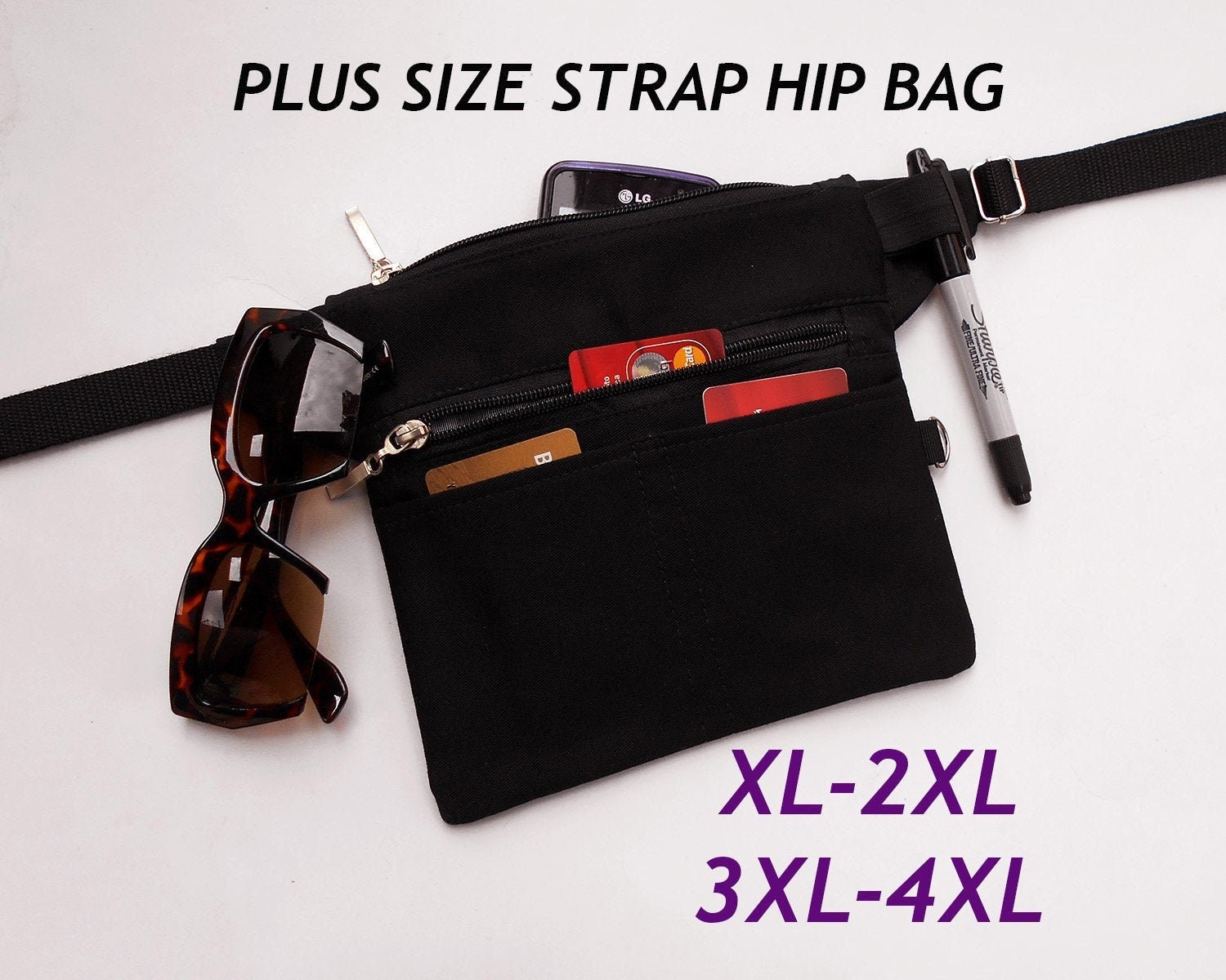 extra long strap bum bag