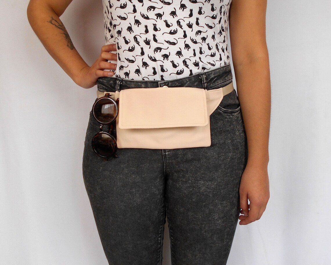 Small Fanny Pack Flat Smartphone Bag Minimalist Hip Bag Etsy