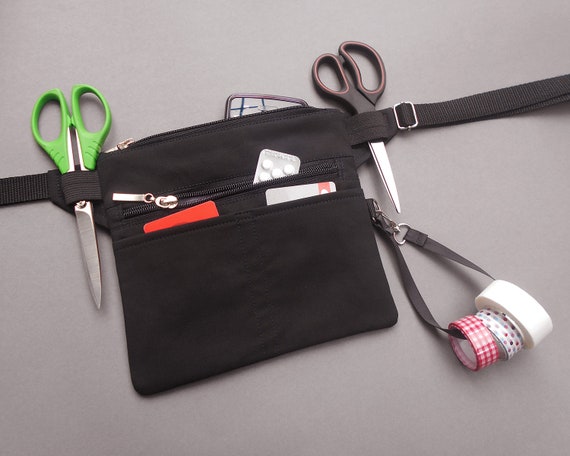 Hip Bag Vegan,Utility Belt Bag,RN Fanny Pack Flat,Tool Belt Apron,Fabric Waist Pouch,Hip Travel Bag,Small Waist Pocket,Medical Bag Nurse