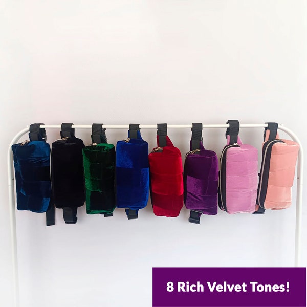 Colorful Velvet Fanny Packs, Luxury Sling Bag For Women Crossbody, Travel Organizer Belt Pouch for Phone, Girlfriend Gifts