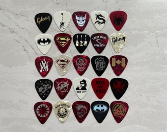 25 pc. Foil-stamped GUITAR PICKS set - #021