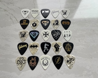 25 pc. Foil-stamped GUITAR PICKS set - #015