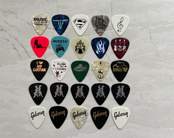 25 pc. Foil-stamped GUITAR PICKS set - #024