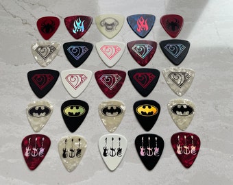 25 pc. Foil-stamped GUITAR PICKS set - #017