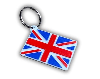 3D Gedruckter Union Jack Schlüsselanhänger: Handgemachtes Britisches Souvenir