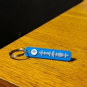 Custom Spotify Code Keychain – 3D Printed Music Keyring