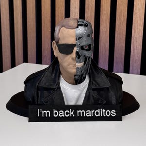 Juan Pablo Guanipa Inspired 3D Printed Bust – Hand Painted Political Art Sculpture – Statement Collectible Figure – 22cm