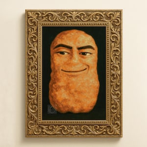 Gegagedigedagedago Meme Oil Painting, Chicken Nugget meme, Funny Popular Meme, Meme Art Digital Download, Meme Painting
