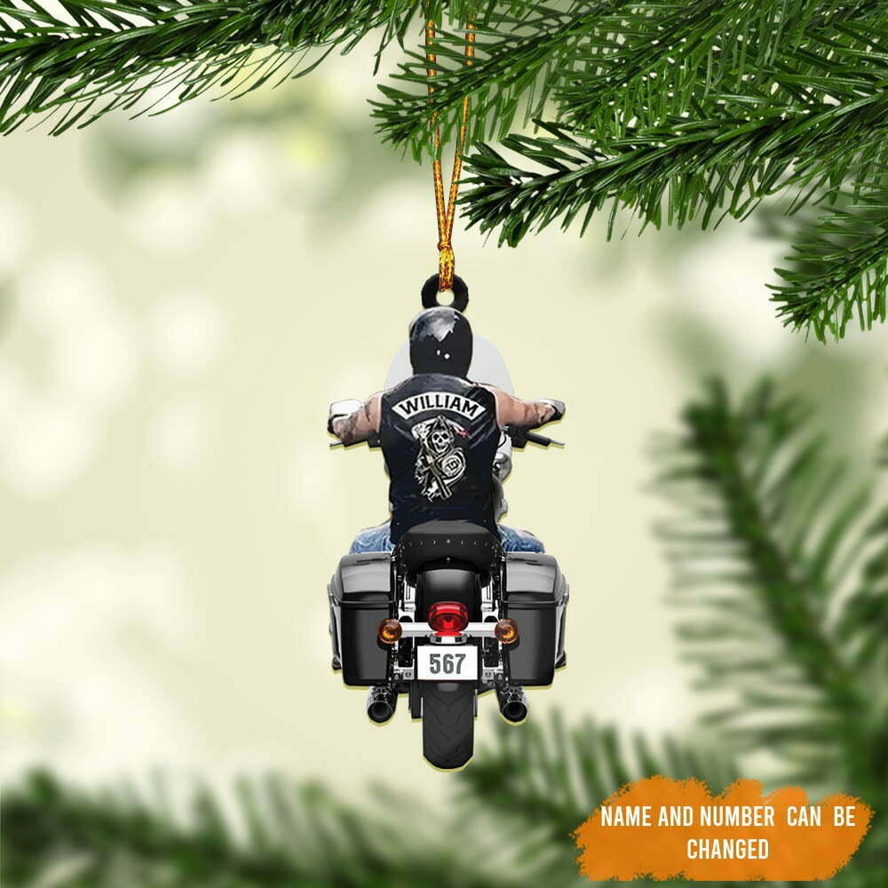 Discover Personalized Biker Road King Motorcycle Ornament