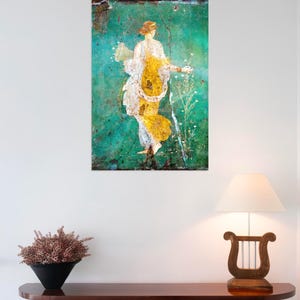 Poster of Pompeii Flora Wall Fresco – Stabiae - Ancient Roman Painting Poster