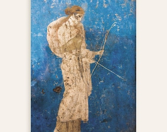 Pompeii Artemis Wall Fresco - Ancient Roman Art Print, Classical Mural Poster