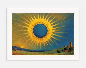 ジェームズ・プラウドフット作「Sun on a House」キャンバス/ポスター