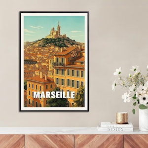 Marseille Poster (Frankreich) - Reise - Wand Kunst Druck