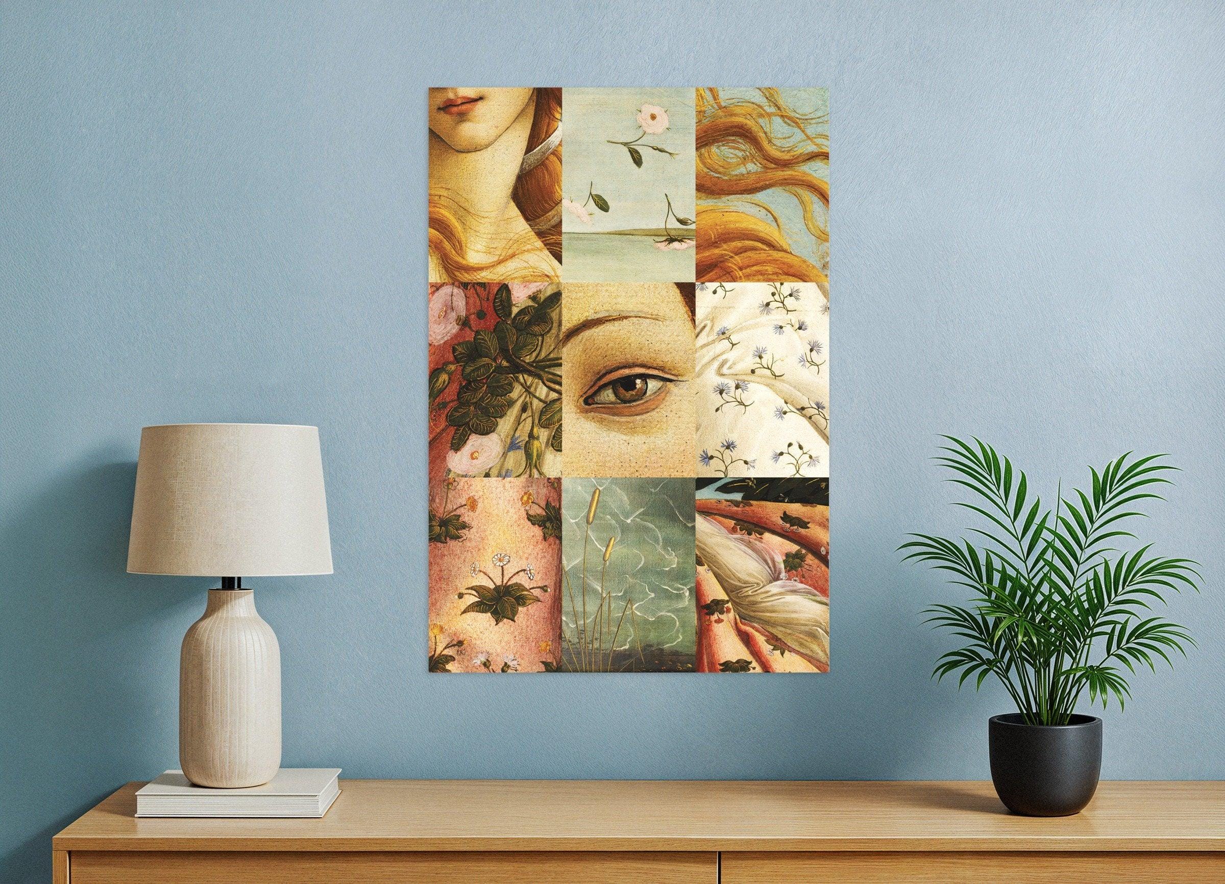 Botticelli Venus Details Wall Art Print, Birth of Venus Mosaic Poster ...