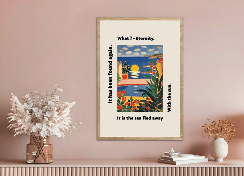 Rimbaud Print, Poetry, Boho Wall Art, Poem, French Design, Literary ...