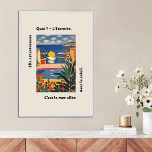 Rimbaud Print, Poetry, Boho Wall Art, Poem, French Design, Literary Home Decor