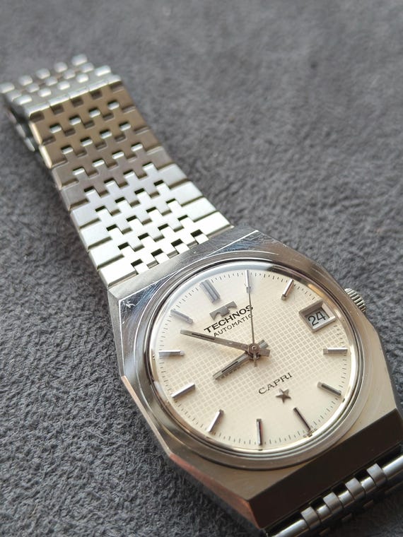 Technos Capri  Automatic Barrel-shaped date Plaid… - image 2