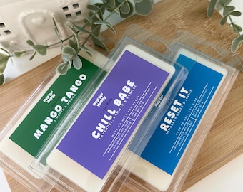 Waxmelts Set oder einzeln – Sojawachs Duftmelts | Mango Tango, Chill Babe, Reset It | Aromatherapie Duft | Geschenkidee | Handmade