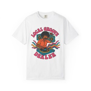 Vintage 70s Disco DJ T-Shirt: Local Groove Dealer Graphic Tee